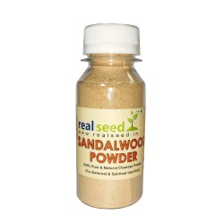 Real Seed Pure Natural Premium Sandal Wood Powder - Original Chandan Powder for Tika, Tilak, Tilaka 30 Grams