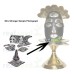 Real Seed Silver Shiv Shringar for 2-3 Inches Stone or Sphatik Shivling | Shringar Chart Size - 5.5 x 4.5 CMS