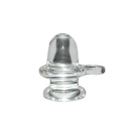 Real Seed Natural Sphatik Shivling for Home Temple, Puja, Car Dashboard | Clear Crystal Lingam Idol - 3.7CM, 25 Grams