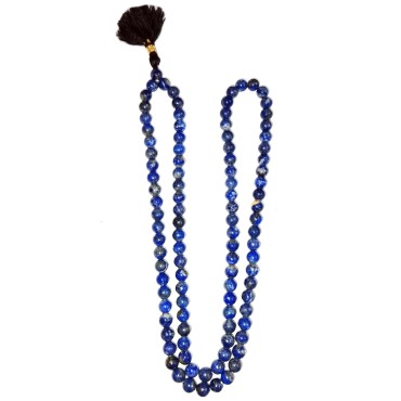 Lapis Lazuli Crystal Japa Mala, Premium Grade Original Healing Gemstone Agate Mala For Yoga Meditation Spiritual Reiki