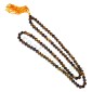 Tiger Stone Mala Necklace 5MM, Crystal Stone Mala 108 Bead Jaap Mala, Reiki Healing, Crystal Healing