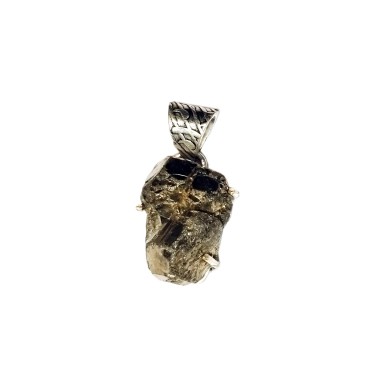 Golden Pyrite Crystal Unisex Pendant for Wealth, Prosperity and Good Luck, A++ Quality Gemstone Stone Healing Crystals