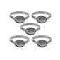 Shani Dosha Niwaran Black Horse Shoe Iron Ring, Shani Chhalla (Kale Ghode Ki Naal Ki Ring) Set of 5 Adjustable Ring Combo Pack