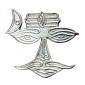 Silver Shiv Shringar for 4-6 Inches Stone, Sphatik, Parad Shivling | Shringar Chart Size - 5.7 x 6 CMS