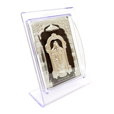 Tirupati Balaji Silver Plated Photo Frame | Tirupati ji Silver Plated Photo Frame | Tirupati Balaji Frame for Home Temple| Gods Photo Frames | Religious Photo Frames